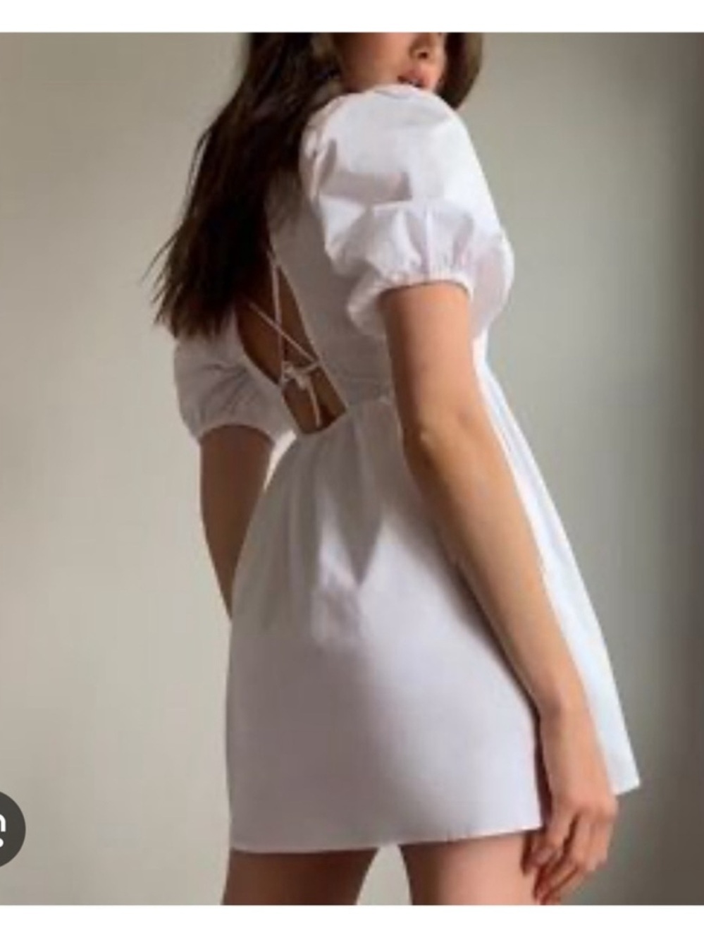 Aritzia Sunday Best Saida Puff-Sleeve Cross-Back Dress